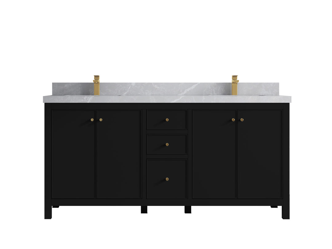 Chicago 72 in. W x 22 in. D Double Sink Bathroom Vanity