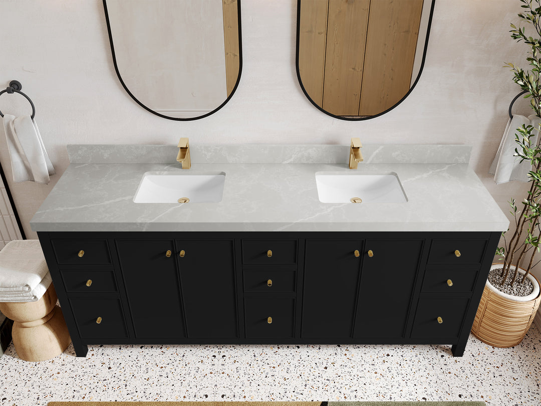 Chicago 84 in. W x 22 in. D Double Sink Bathroom Vanity