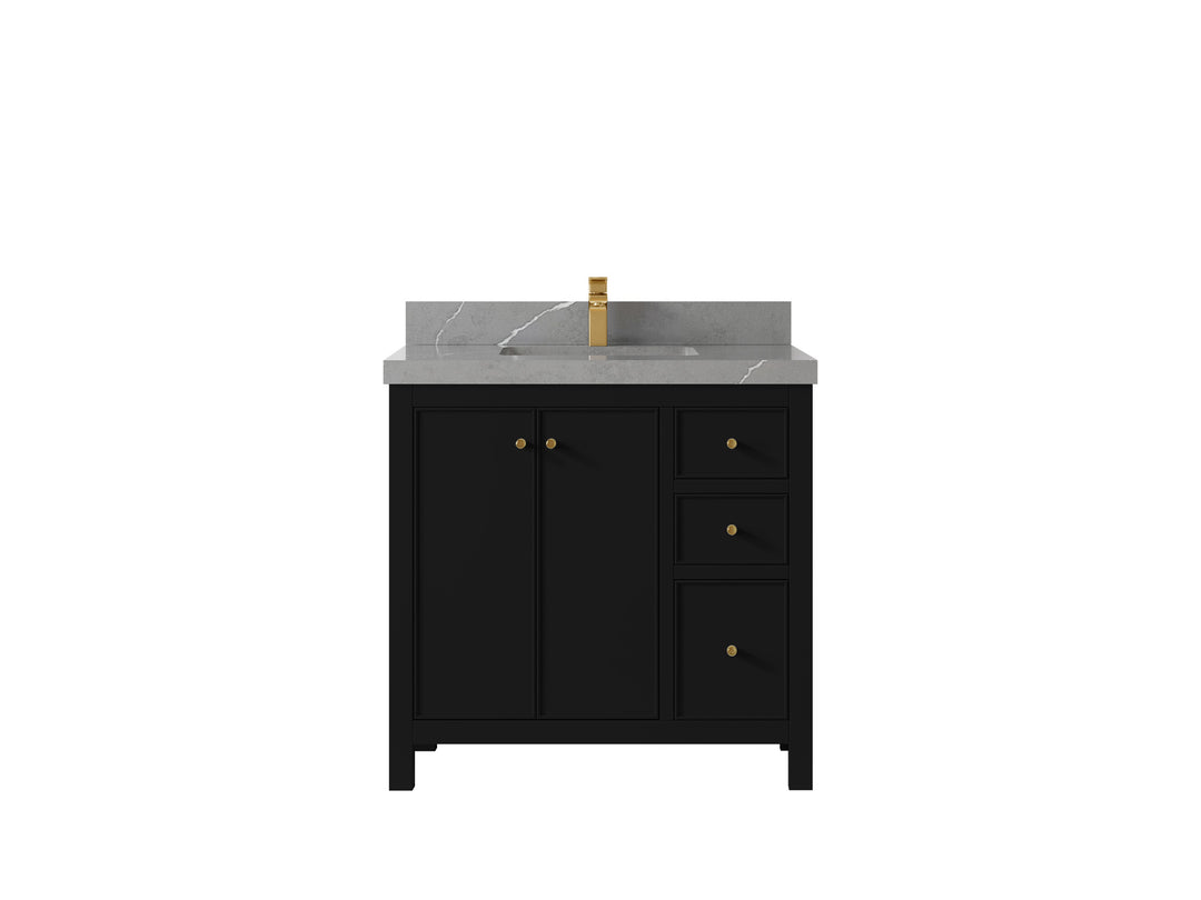 Chicago 36 in. W x 22 in. D Center Sink Bathroom Vanity
