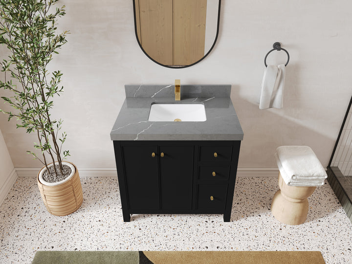 Chicago 36 in. W x 22 in. D Center Sink Bathroom Vanity - photo 34