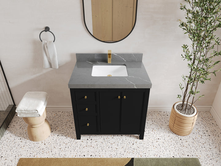 Chicago 36 in. W x 22 in. D Center Sink Bathroom Vanity - photo 34
