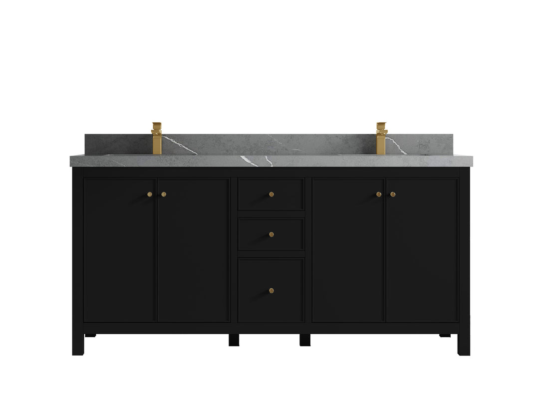Chicago 72 in. W x 22 in. D Double Sink Bathroom Vanity