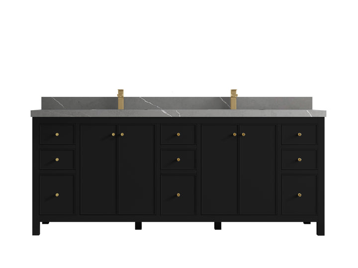 Chicago 84 in. W x 22 in. D Double Sink Bathroom Vanity - photo 33