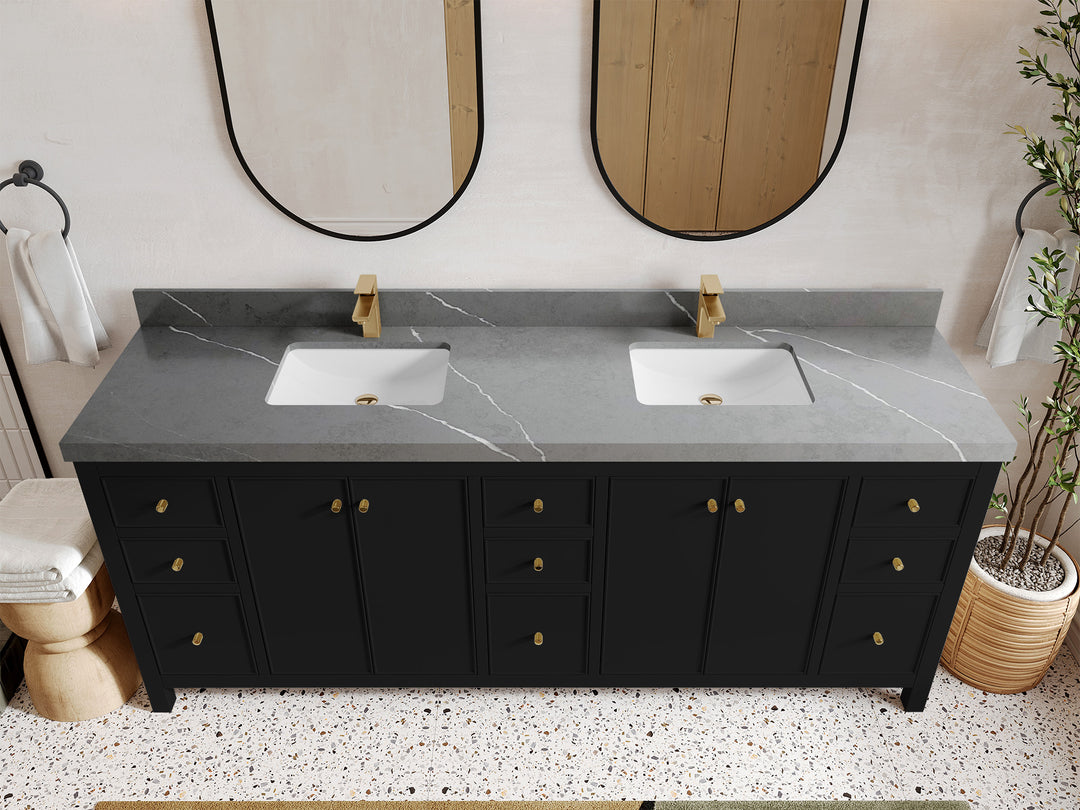 Chicago 84 in. W x 22 in. D Double Sink Bathroom Vanity