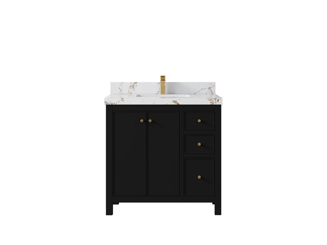 Chicago 36 in. W x 22 in. D Center Sink Bathroom Vanity