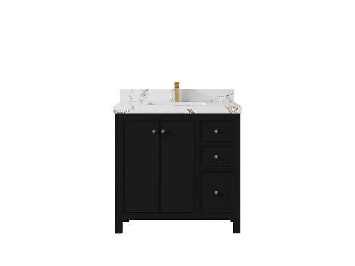 Chicago 36 in. W x 22 in. D Center Sink Bathroom Vanity - photo 37