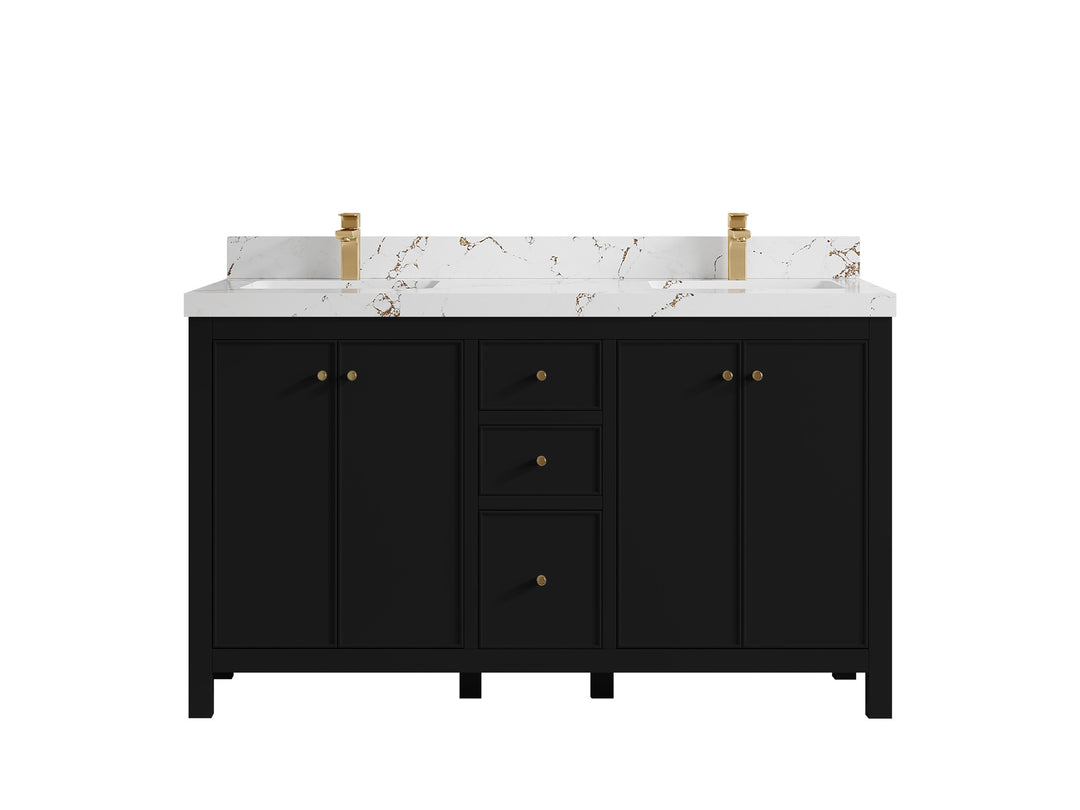 Chicago 60 in. W x 22 in. D Double Sink Bathroom Vanity