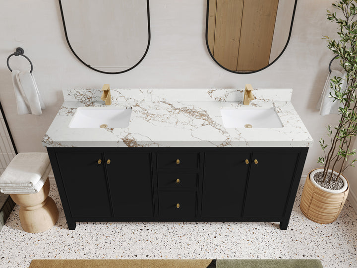 Chicago 72 in. W x 22 in. D Double Sink Bathroom Vanity - photo 38