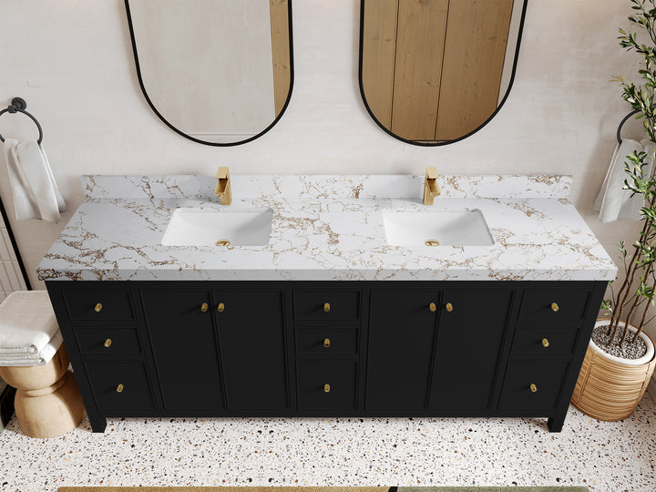 Chicago 84 in. W x 22 in. D Double Sink Bathroom Vanity - photo 36