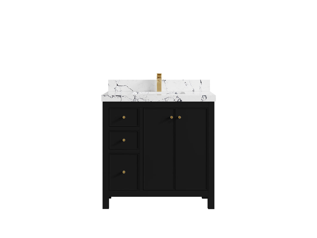 Chicago 36 in. W x 22 in. D Center Sink Bathroom Vanity