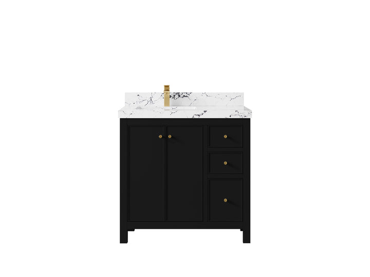 Chicago 36 in. W x 22 in. D Left Offset Sink Bathroom Vanity - photo 41