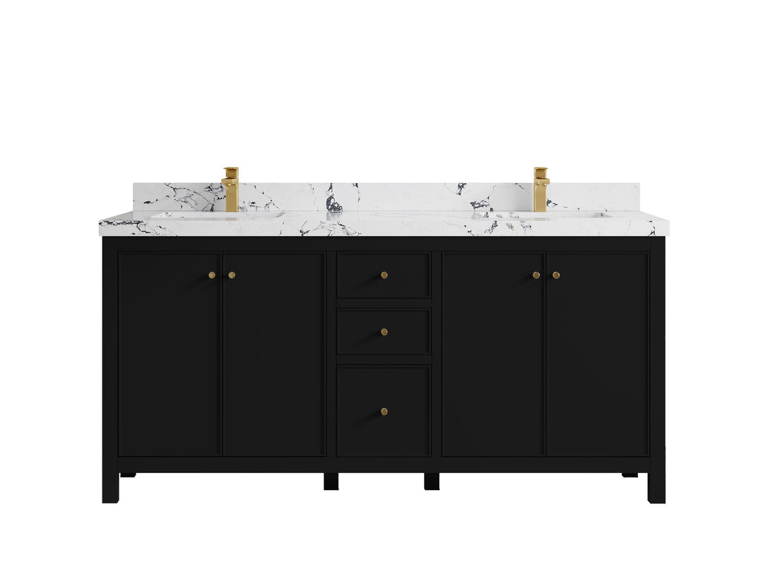 Chicago 72 in. W x 22 in. D Double Sink Bathroom Vanity