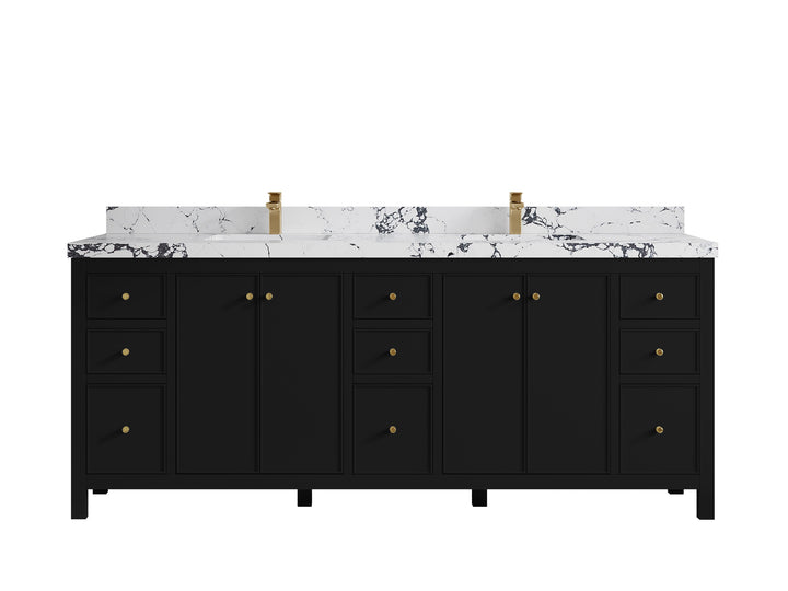 Chicago 84 in. W x 22 in. D Double Sink Bathroom Vanity - photo 39