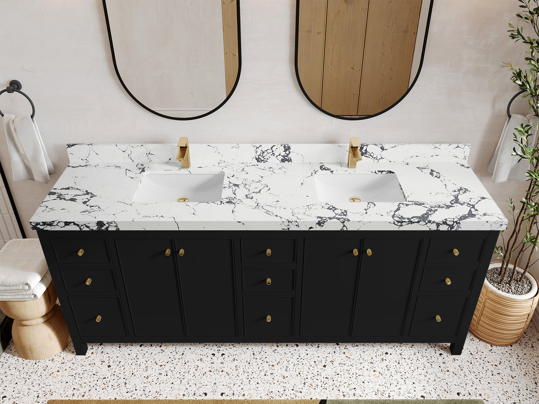 Chicago 84 in. W x 22 in. D Double Sink Bathroom Vanity