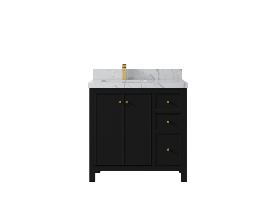 Chicago 36 in. W x 22 in. D Left Offset Sink Bathroom Vanity