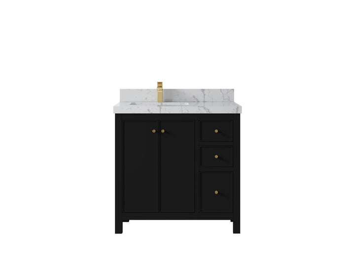 Chicago 36 in. W x 22 in. D Left Offset Sink Bathroom Vanity - photo 43