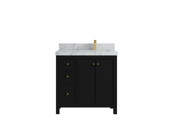 Chicago 36 in. W x 22 in. D Right Offset Sink Bathroom Vanity - photo 43