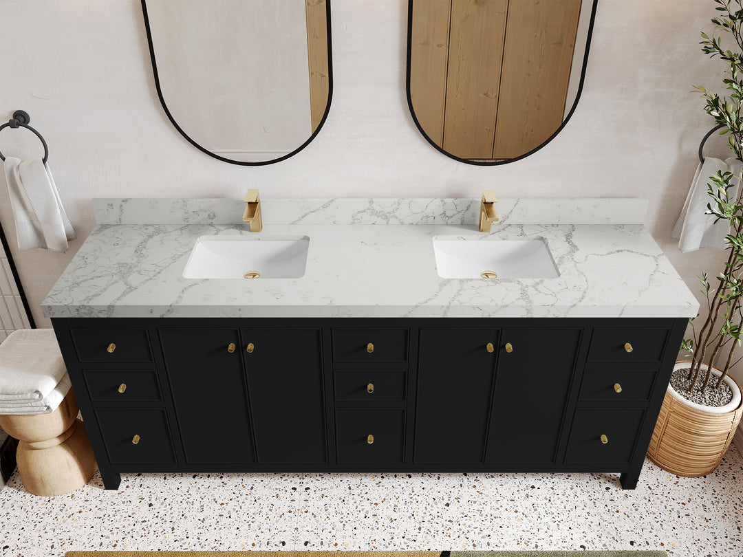 Chicago 84 in. W x 22 in. D Double Sink Bathroom Vanity