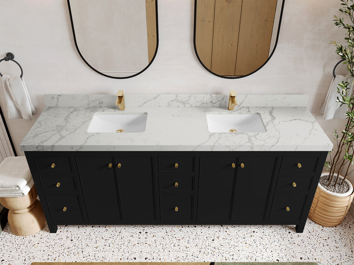 Chicago 84 in. W x 22 in. D Double Sink Bathroom Vanity - photo 40