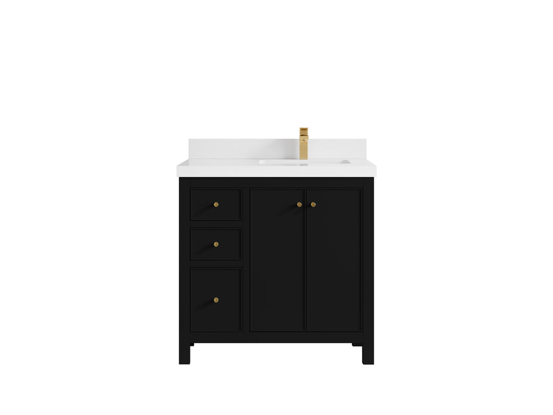 Chicago 36 in. W x 22 in. D Right Offset Sink Bathroom Vanity
