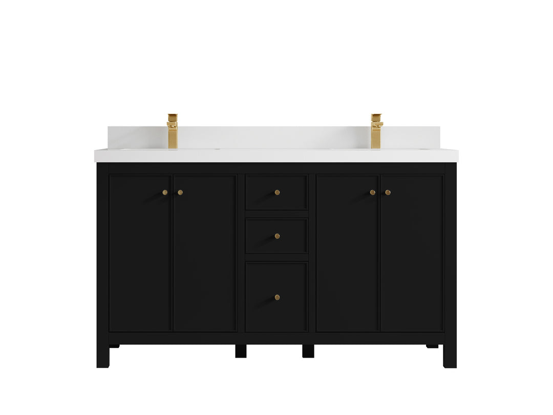 Chicago 60 in. W x 22 in. D Double Sink Bathroom Vanity