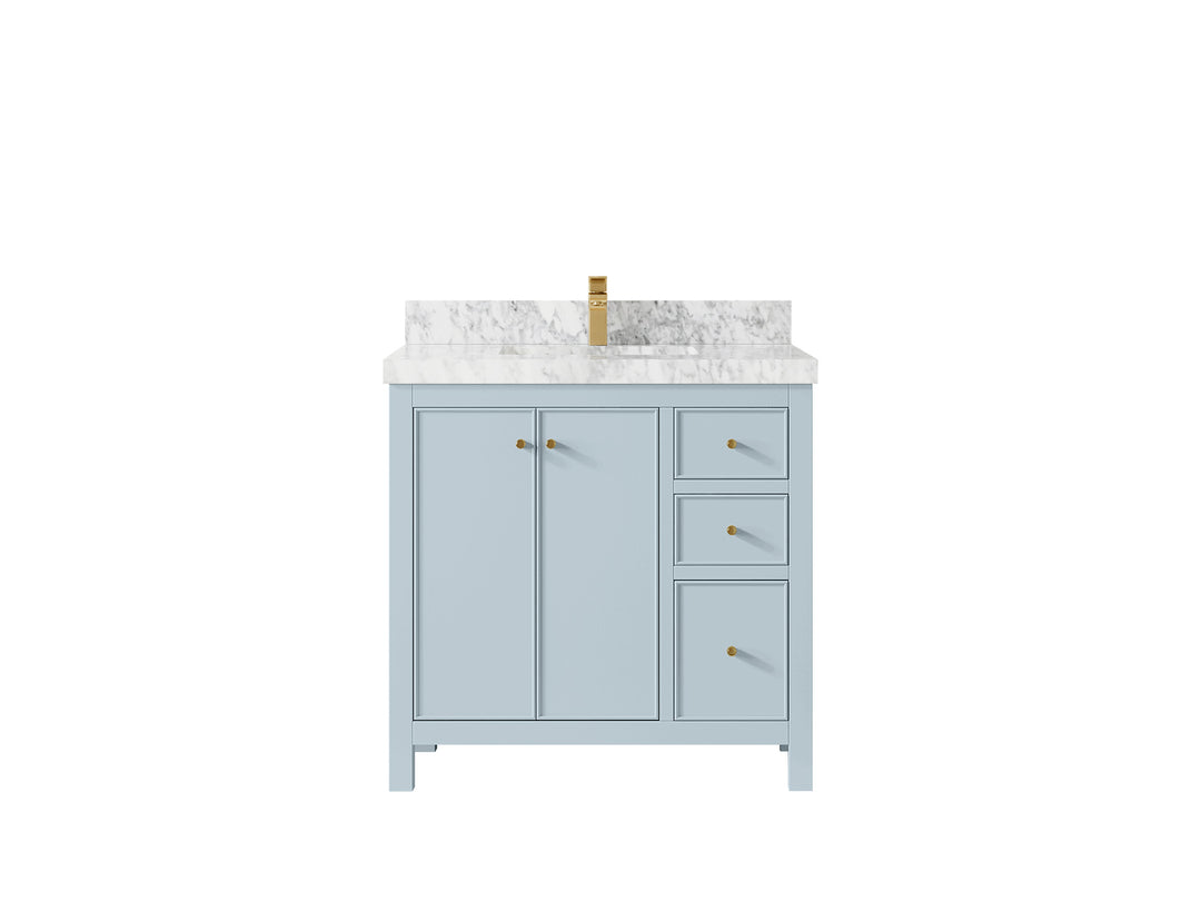 Chicago 36 in. W x 22 in. D Center Sink Bathroom Vanity