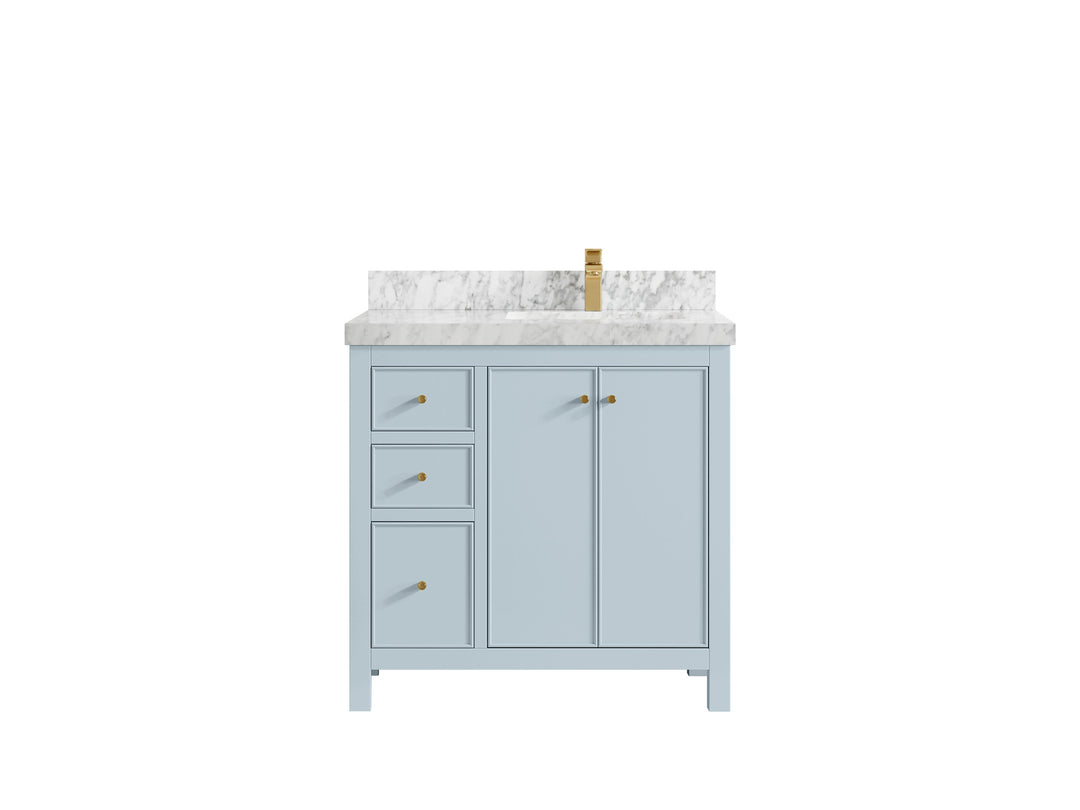 Chicago 36 in. W x 22 in. D Right Offset Sink Bathroom Vanity