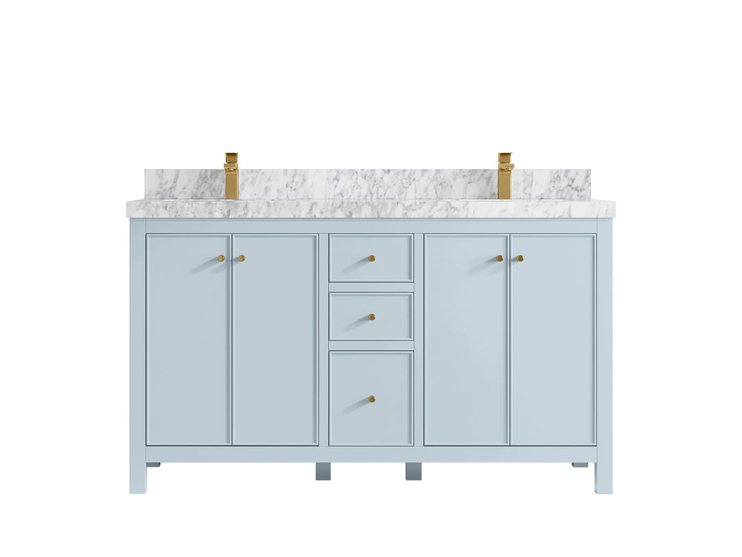 Chicago 60 in. W x 22 in. D Double Sink Bathroom Vanity