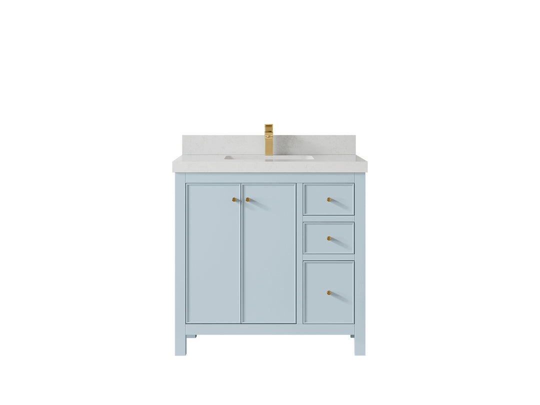 Chicago 36 in. W x 22 in. D Center Sink Bathroom Vanity
