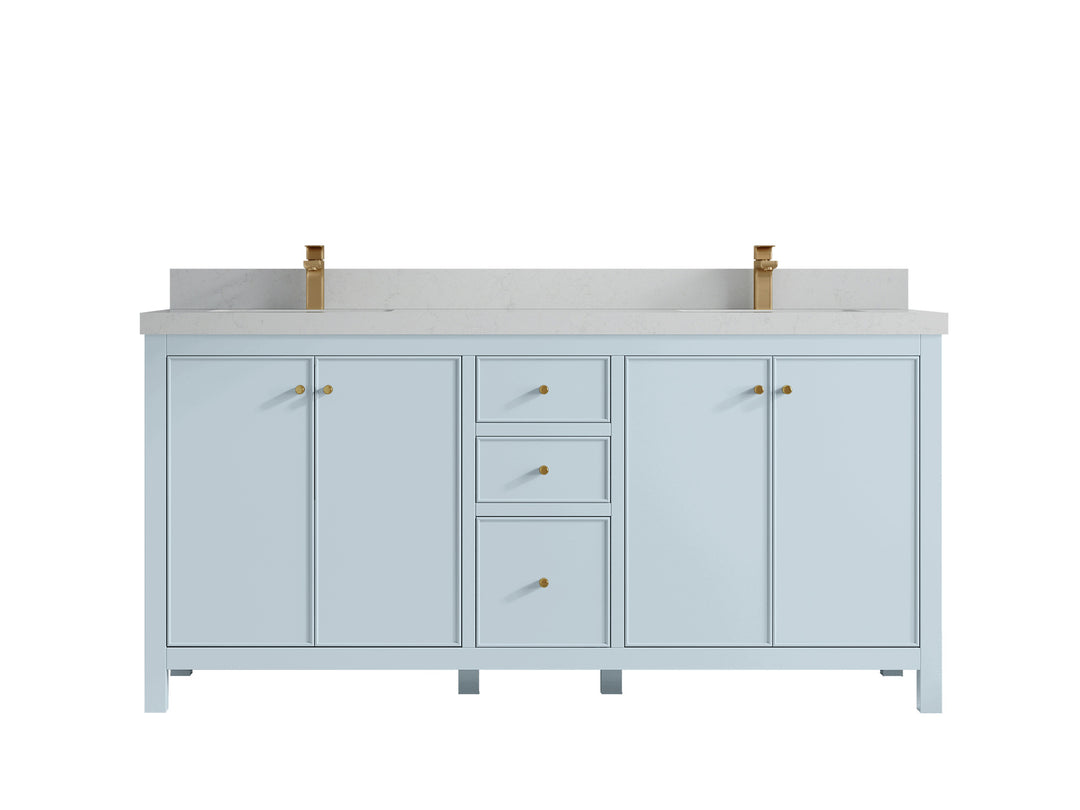 Chicago 72 in. W x 22 in. D Double Sink Bathroom Vanity
