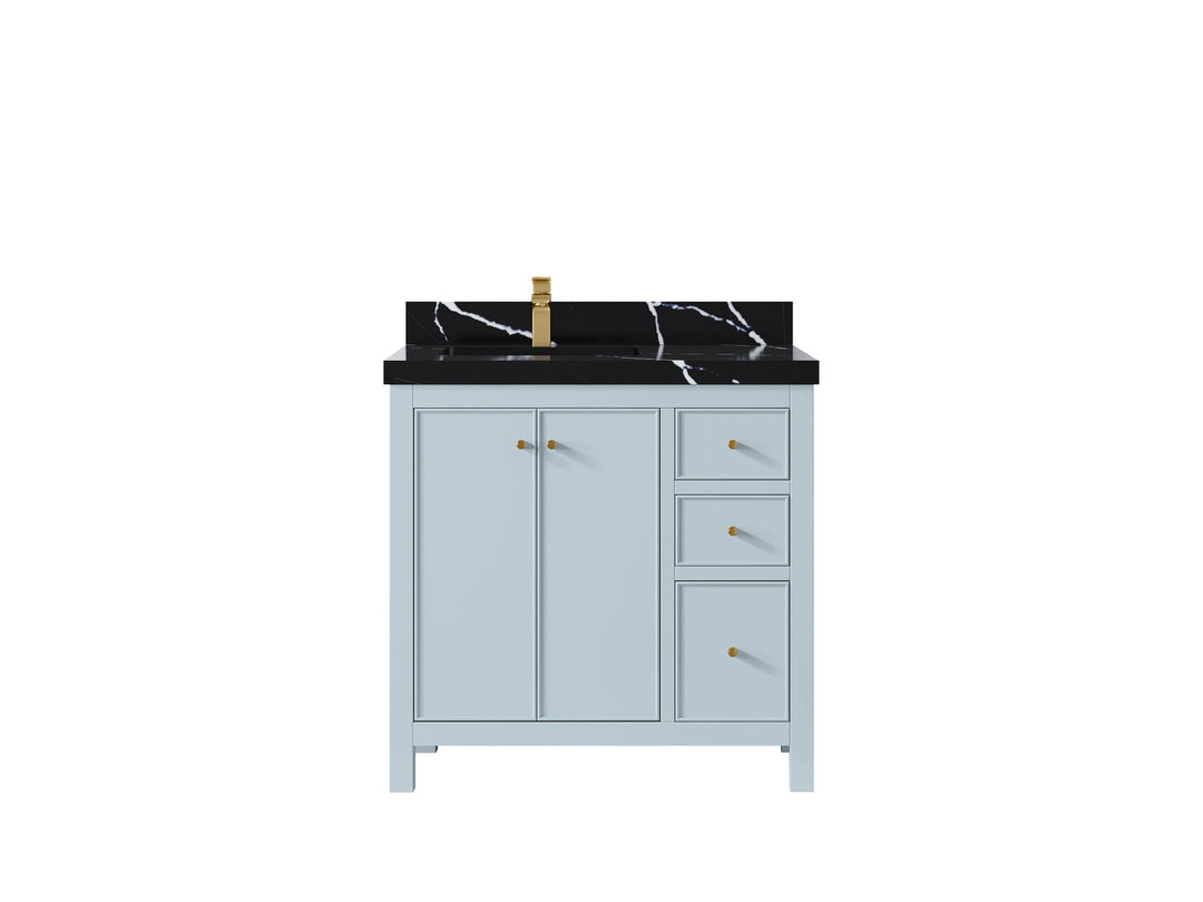Chicago 36 in. W x 22 in. D Left Offset Sink Bathroom Vanity