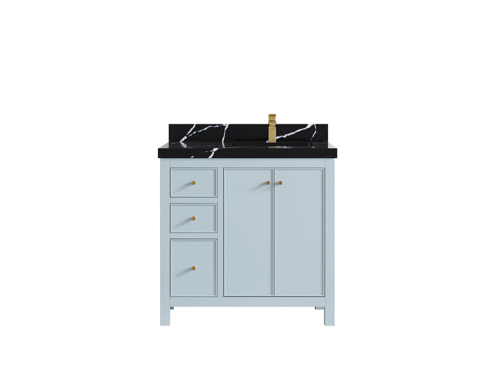 Chicago 36 in. W x 22 in. D Right Offset Sink Bathroom Vanity - photo 9