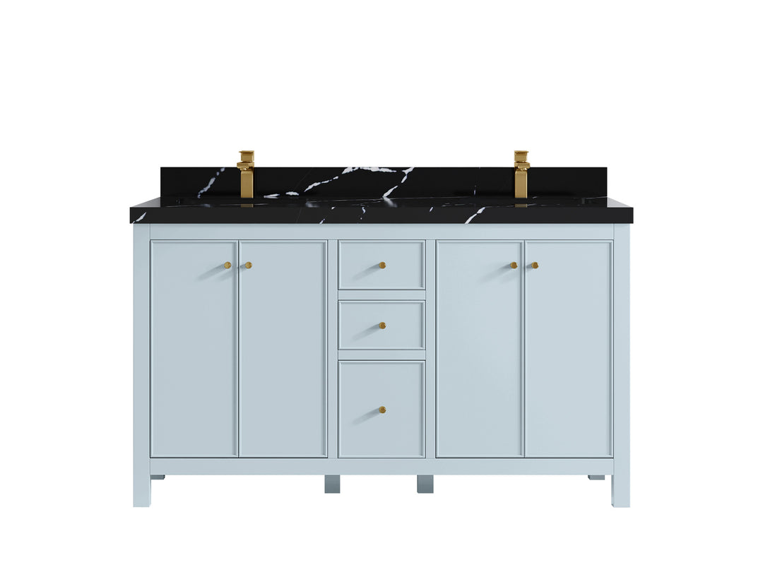 Chicago 60 in. W x 22 in. D Double Sink Bathroom Vanity