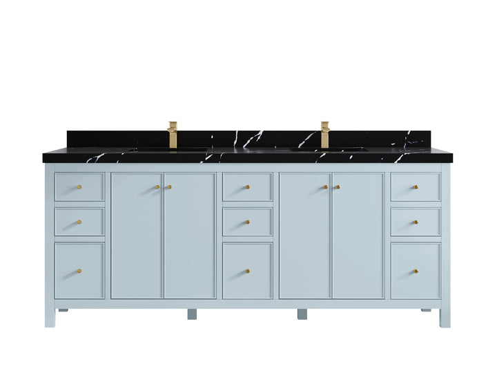 Chicago 84 in. W x 22 in. D Double Sink Bathroom Vanity - photo 9