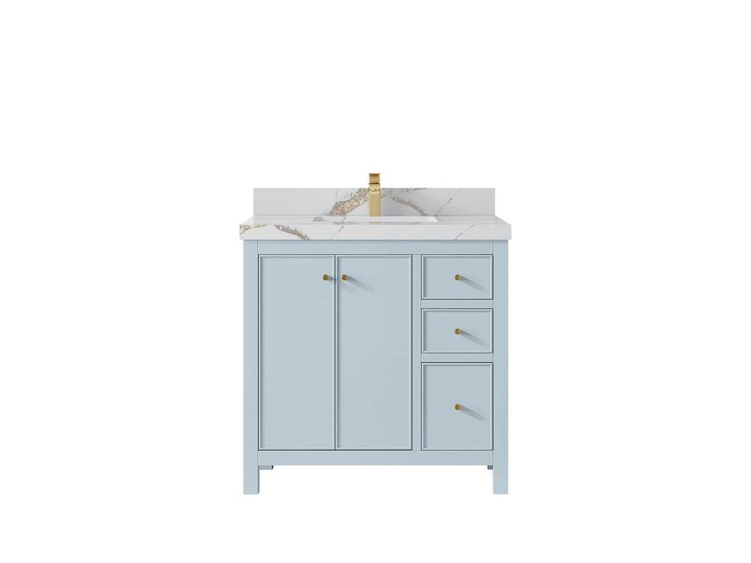 Chicago 36 in. W x 22 in. D Center Sink Bathroom Vanity