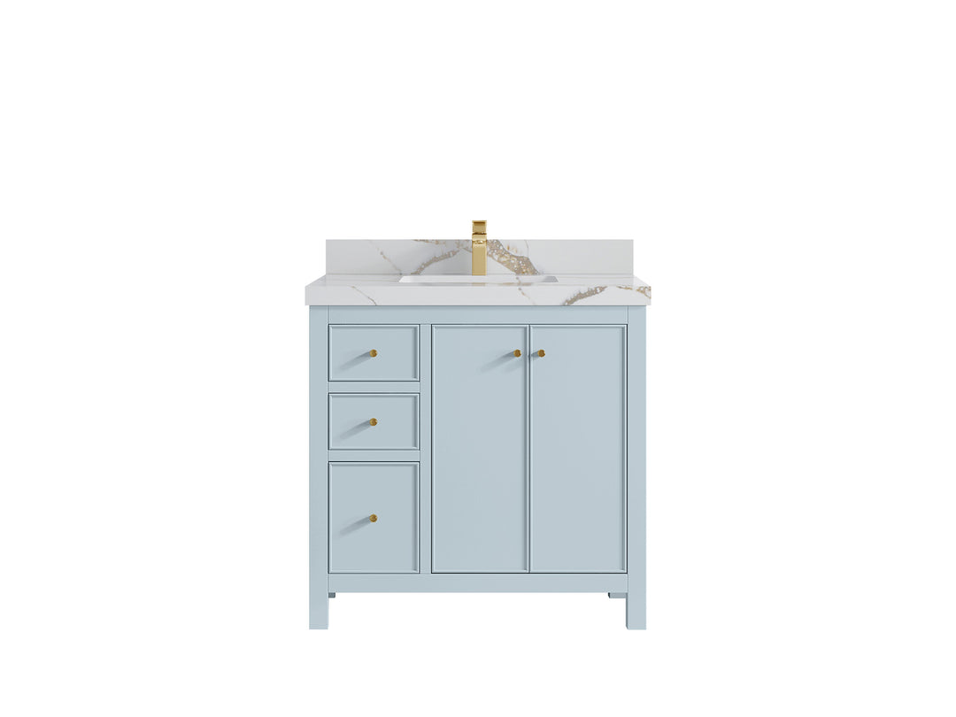 Chicago 36 in. W x 22 in. D Center Sink Bathroom Vanity