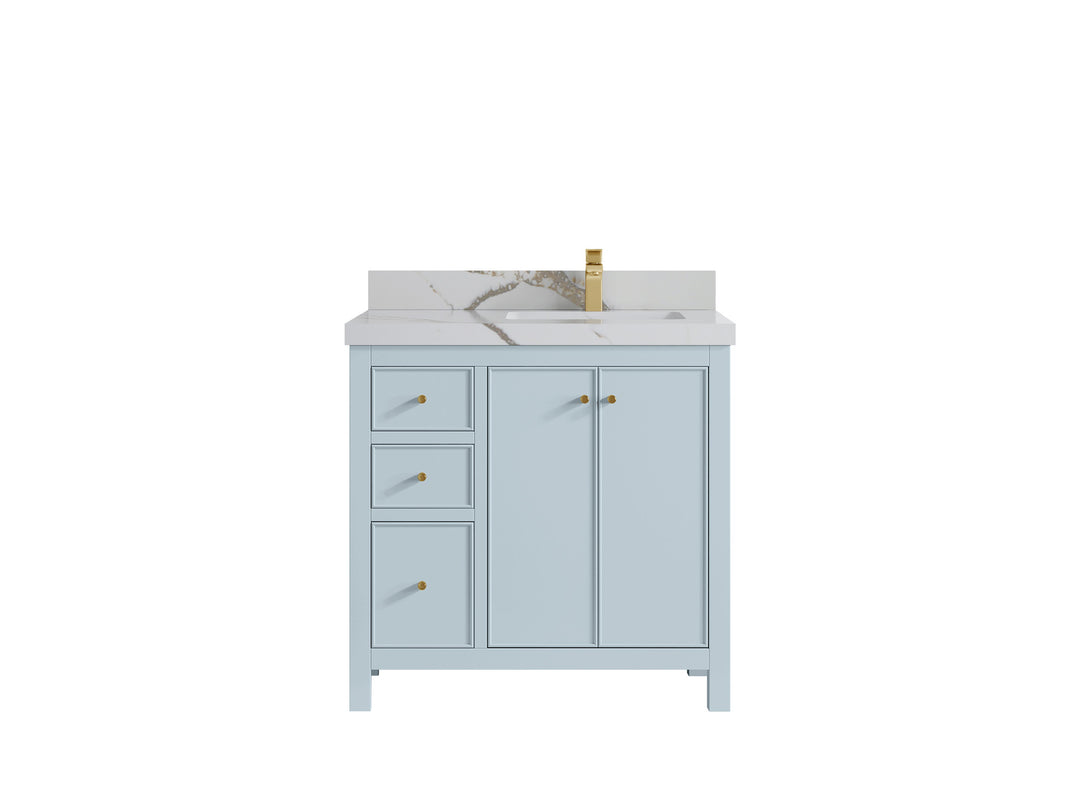 Chicago 36 in. W x 22 in. D Right Offset Sink Bathroom Vanity