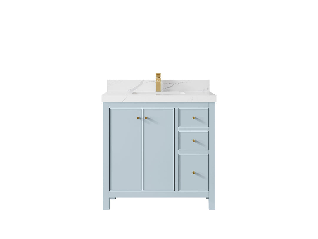 Chicago 36 in. W x 22 in. D Center Sink Bathroom Vanity