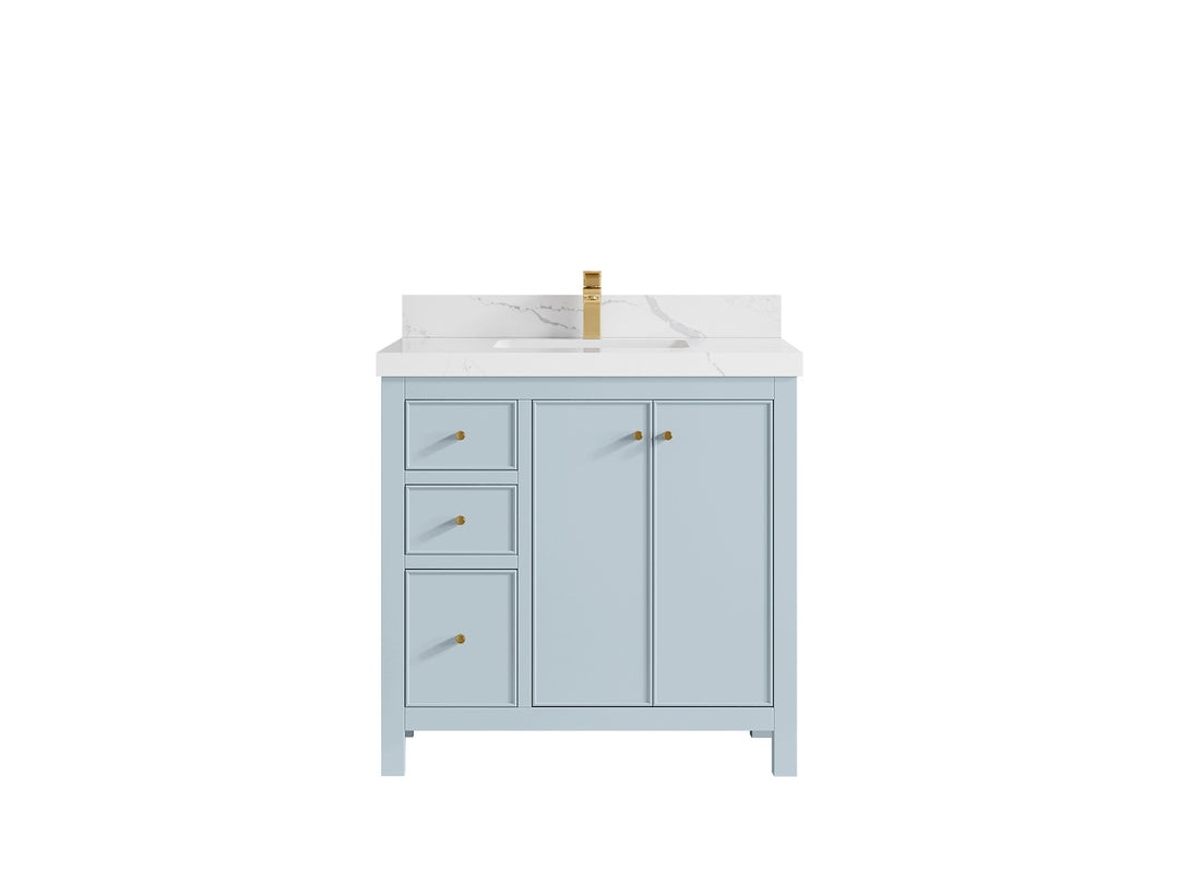 Chicago 36 in. W x 22 in. D Center Sink Bathroom Vanity