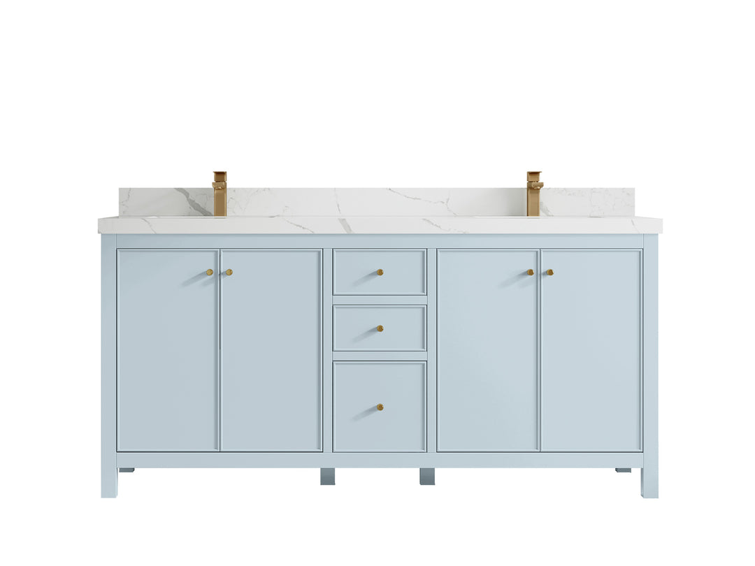 Chicago 72 in. W x 22 in. D Double Sink Bathroom Vanity