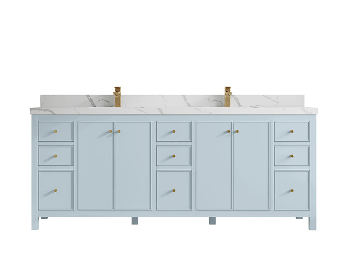 Chicago 84 in. W x 22 in. D Double Sink Bathroom Vanity - photo 17