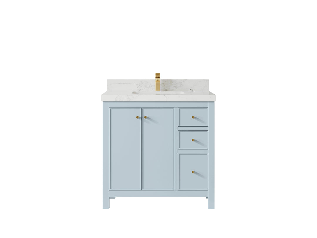 Chicago 36 in. W x 22 in. D Center Sink Bathroom Vanity