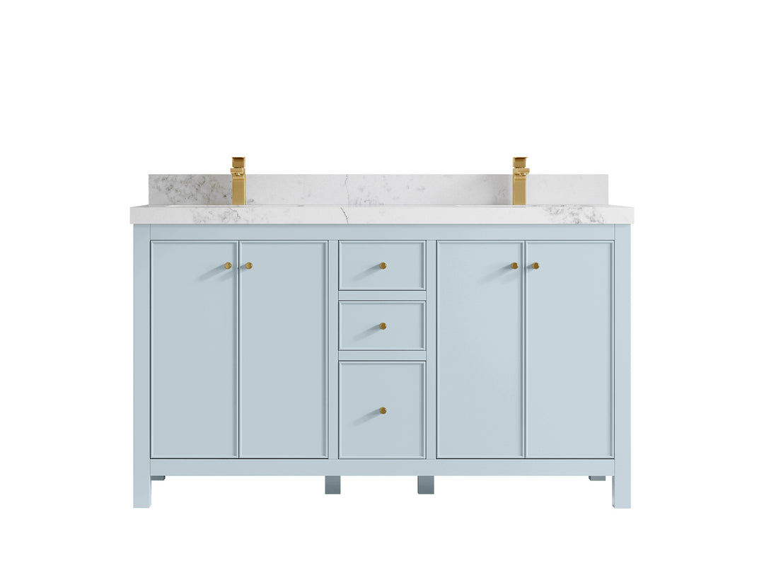 Chicago 60 in. W x 22 in. D Double Sink Bathroom Vanity