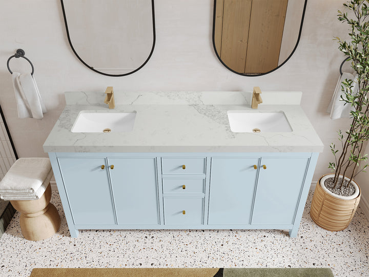 Chicago 72 in. W x 22 in. D Double Sink Bathroom Vanity - photo 18