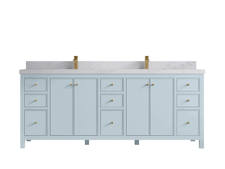 Chicago 84 in. W x 22 in. D Double Sink Bathroom Vanity - photo 19