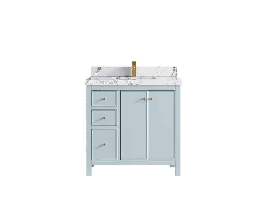 Chicago 36 in. W x 22 in. D Center Sink Bathroom Vanity