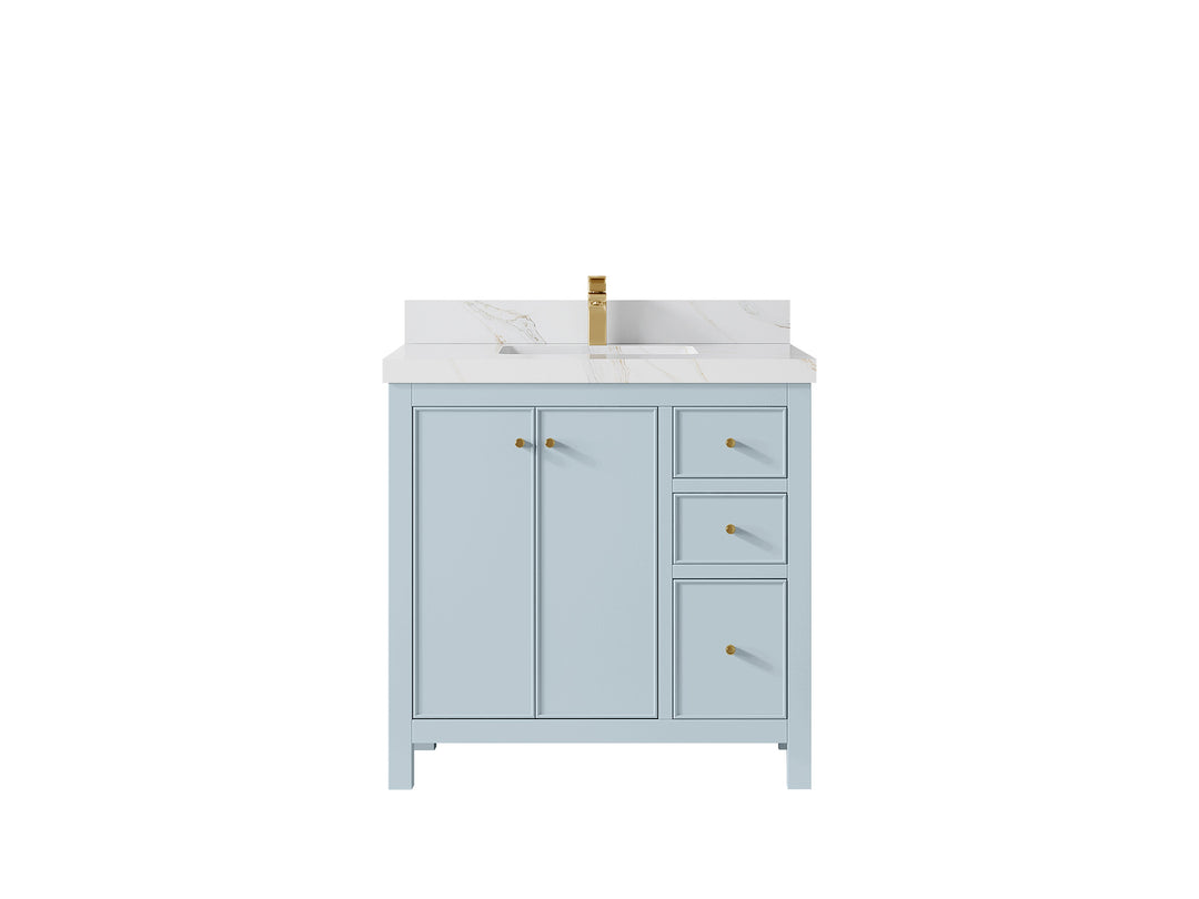 Chicago 36 in. W x 22 in. D Center Sink Bathroom Vanity