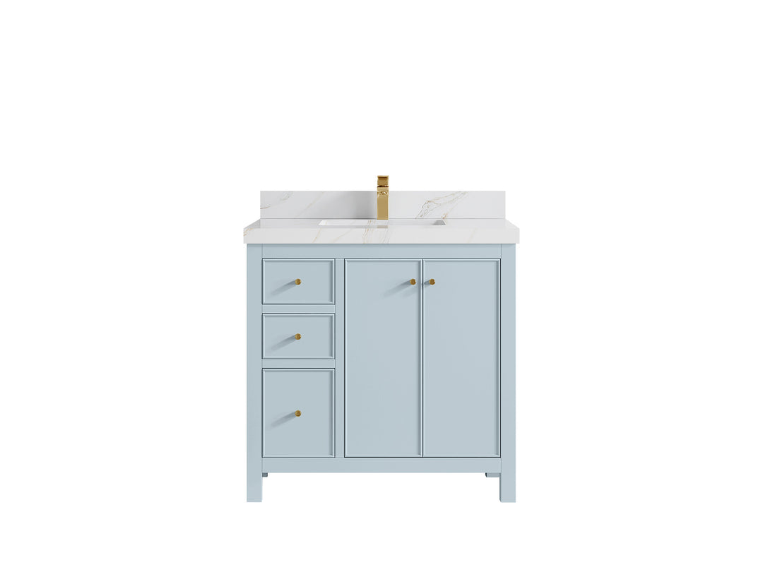 Chicago 36 in. W x 22 in. D Center Sink Bathroom Vanity