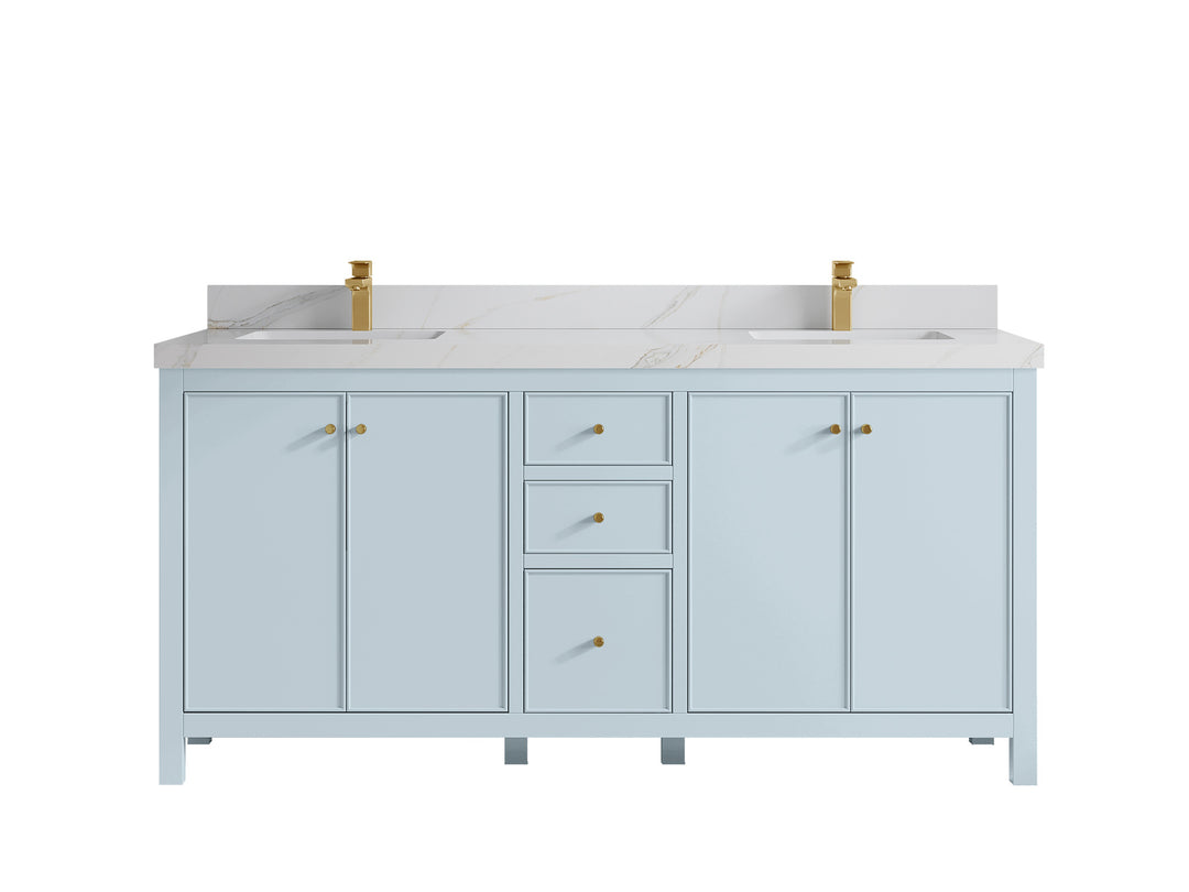 Chicago 72 in. W x 22 in. D Double Sink Bathroom Vanity