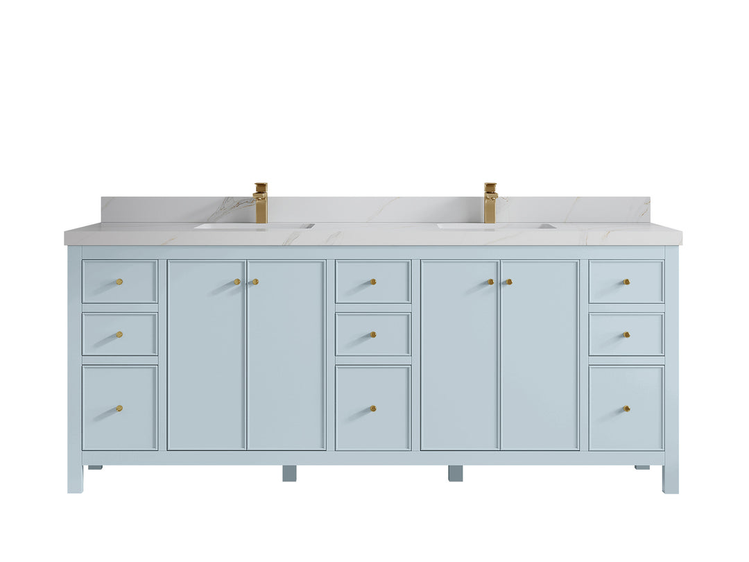 Chicago 84 in. W x 22 in. D Double Sink Bathroom Vanity